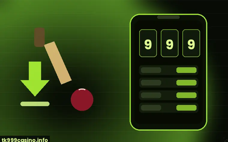 tk999 mobile app on an Android handset