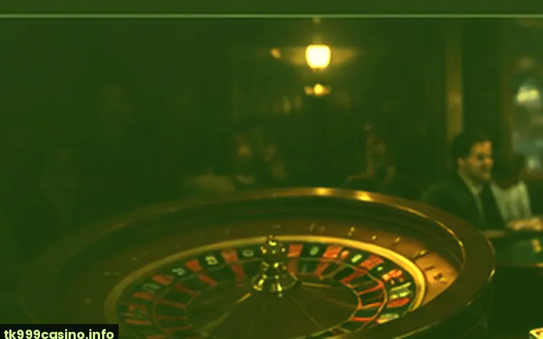 Live roulette wheel in the tk999 casino lobby